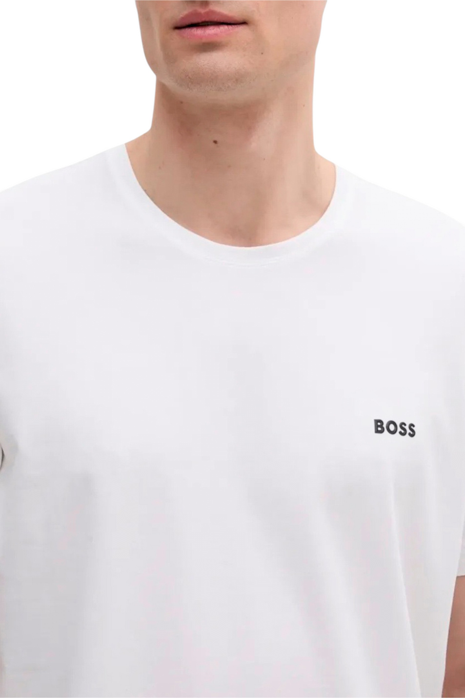 Футболка из эластичного хлопка с логотипом|Основной цвет:Белый Мужской BOSS Футболка из эластичного хлопка с логотипом (цвет ), артикул 50515312 | Фото 5