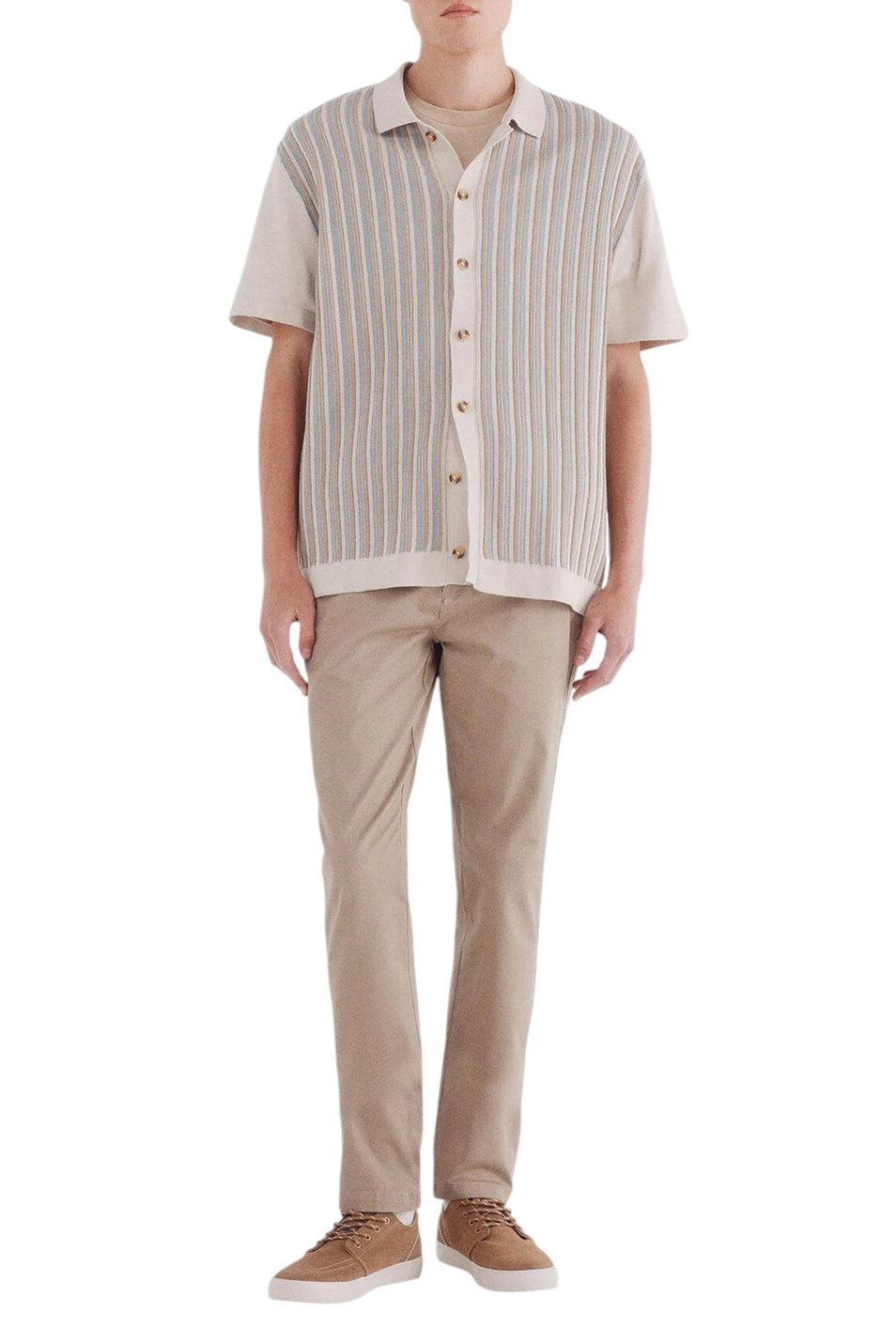 Брюки из эластичного хлопка|Основной цвет:Бежевый Мужской Springfield Брюки из эластичного хлопка (цвет ), артикул 1552727 | Фото 2