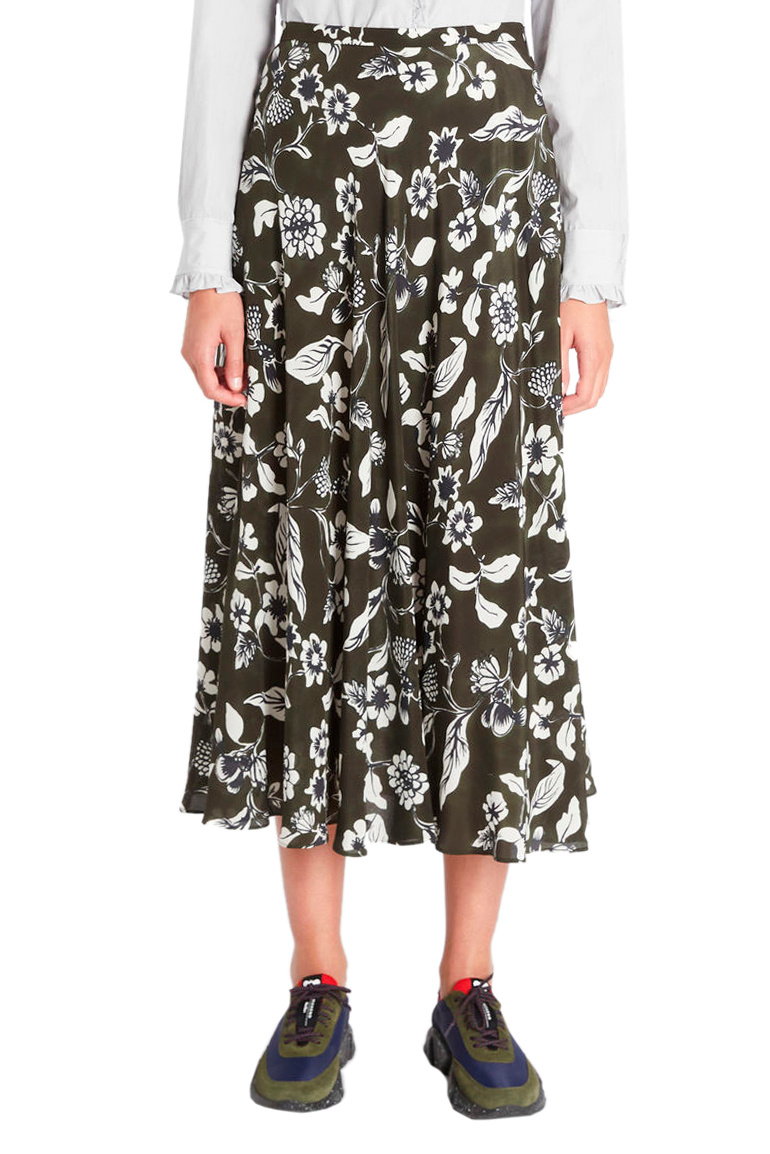 Женский Weekend Max Mara Юбка ESSENZA из натурального шелка с цветочным принтом (цвет ), артикул 51010417 | Фото 1