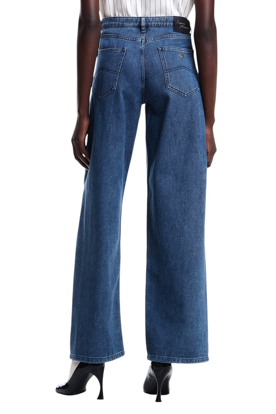 Женский Emporio Armani Джинсы из хлопка (цвет ), артикул EW002194-AF17262 | Фото 4
