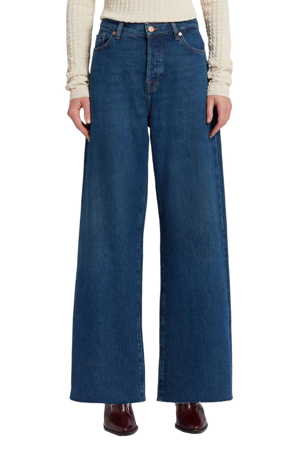 Женский 7 for all Mankind Джинсы ZOEY из эластичного хлопка (цвет ), артикул JSZOC650BB | Фото 1