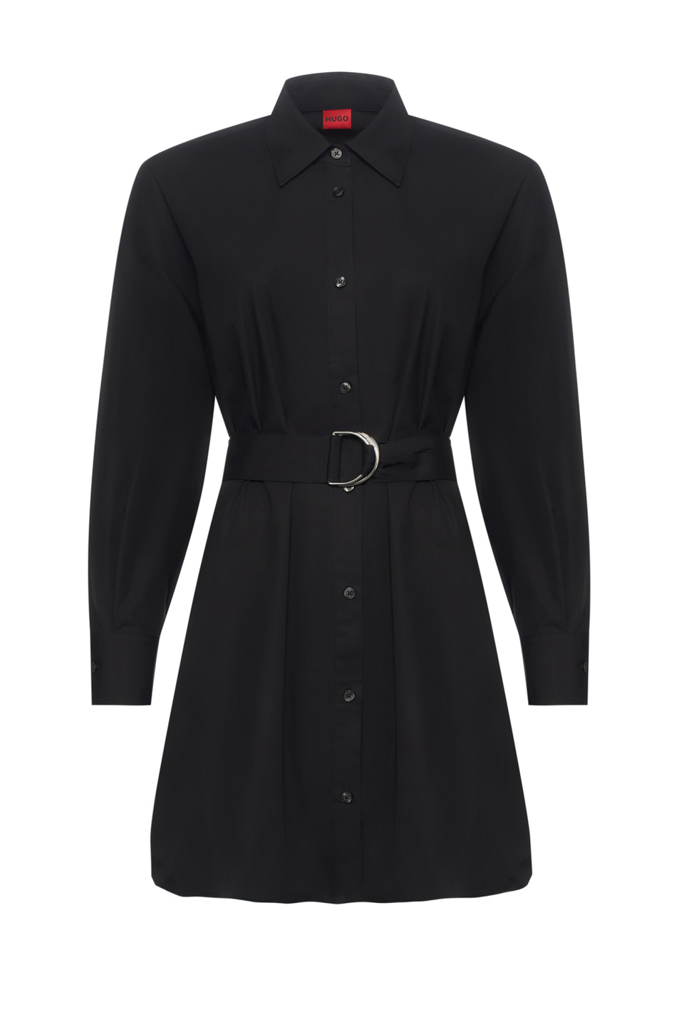 Женский HUGO Платье-рубашка Kumira из хлопка с поясом (цвет ), артикул 50553554 | Фото 1