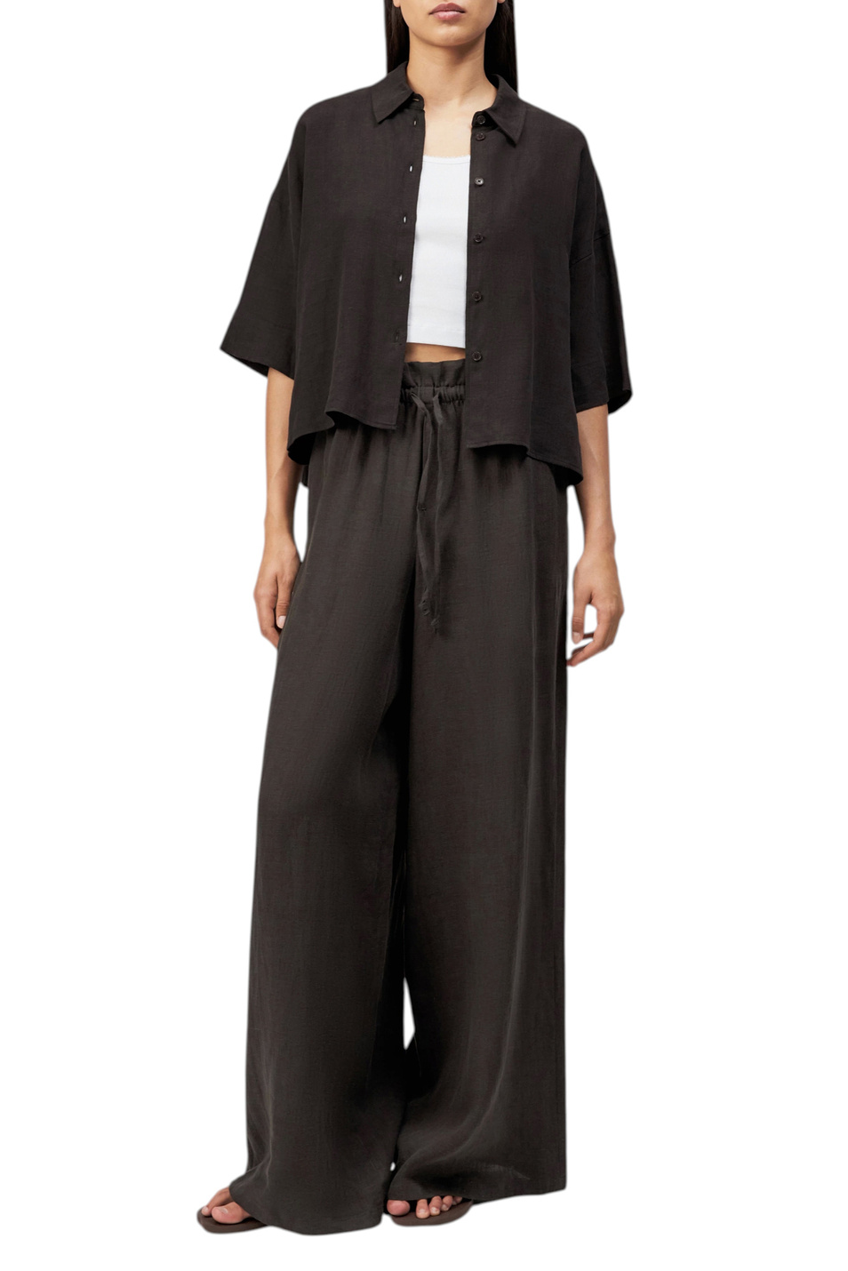 Женский Drykorn Брюки DWINDLE из льна (цвет ), артикул 126082-80864 | Фото 2