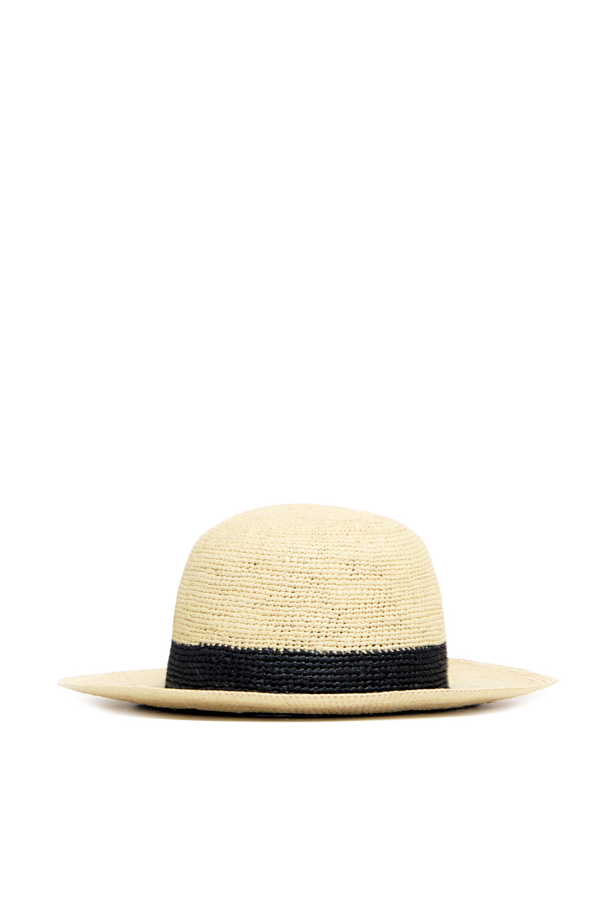 Шляпа со средними полями|Основной цвет:Бежевый|Артикул:233047 | Фото 1