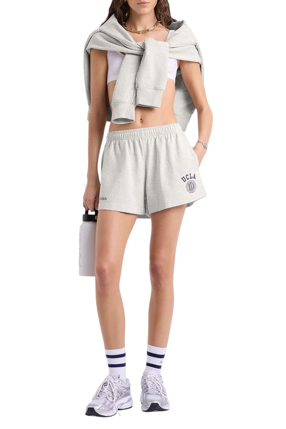 Женский Sporty & Rich Шорты из хлопка (цвет ), артикул SH037615639GY03 | Фото 2