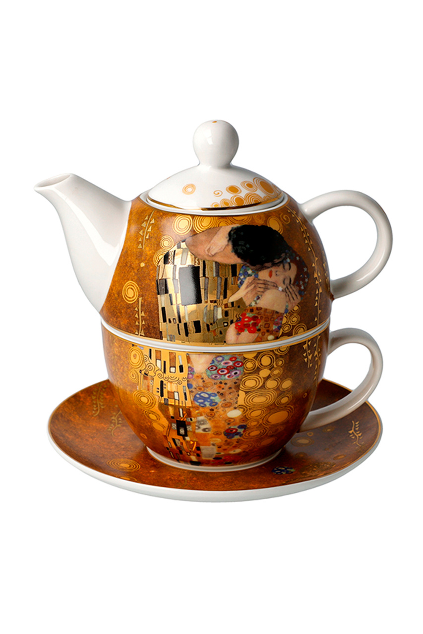 Набор чайный на 1 персону "Поцелуй"|Основной цвет:Золотой|Артикул:67-013-60-1 | Фото 1