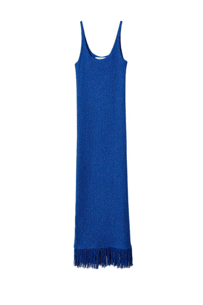 Платье JAIA с бахромой|Основной цвет:Синий|Артикул:47097116 | Фото 1