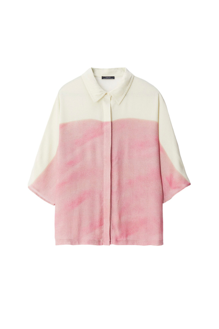 Блузка с принтом|Основной цвет:Розовый|Артикул:217924 | Фото 1