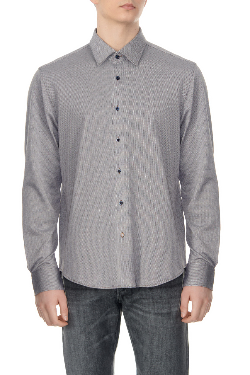Рубашка из натурального хлопка|Основной цвет:Серый|Артикул:50508894 | Фото 1