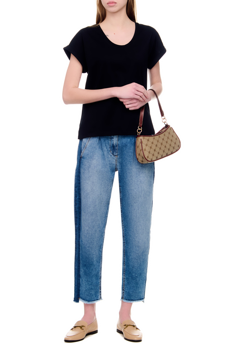 Женский Gerry Weber Джинсы с необработанным краем (цвет ), артикул 822045-66833-Barrel Leg | Фото 3
