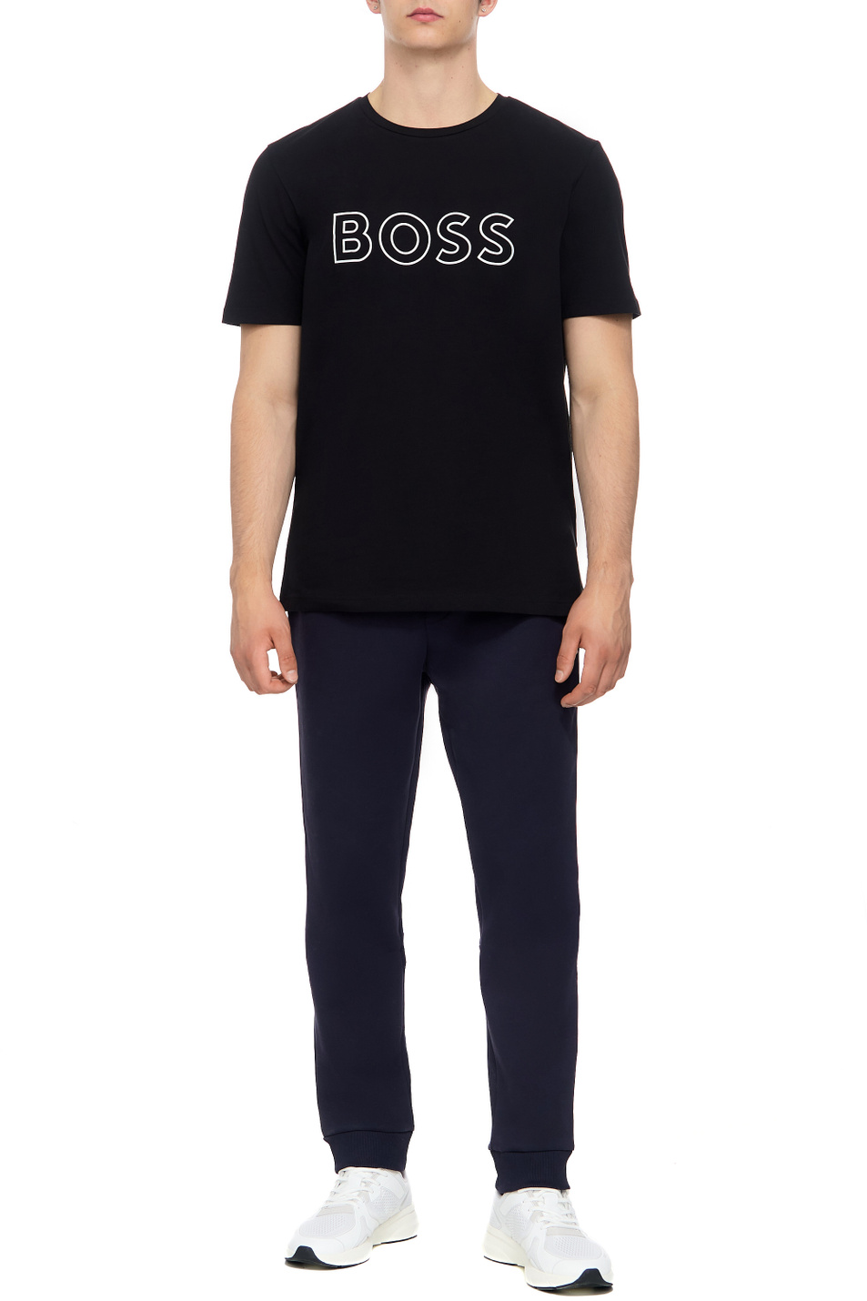 Мужской BOSS Футболка из эластичного хлопка в комплекте из 2 шт (цвет ), артикул 50497894 | Фото 3