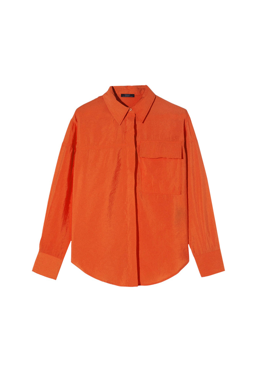 Рубашка однотонная|Основной цвет:Оранжевый|Артикул:217230 | Фото 1