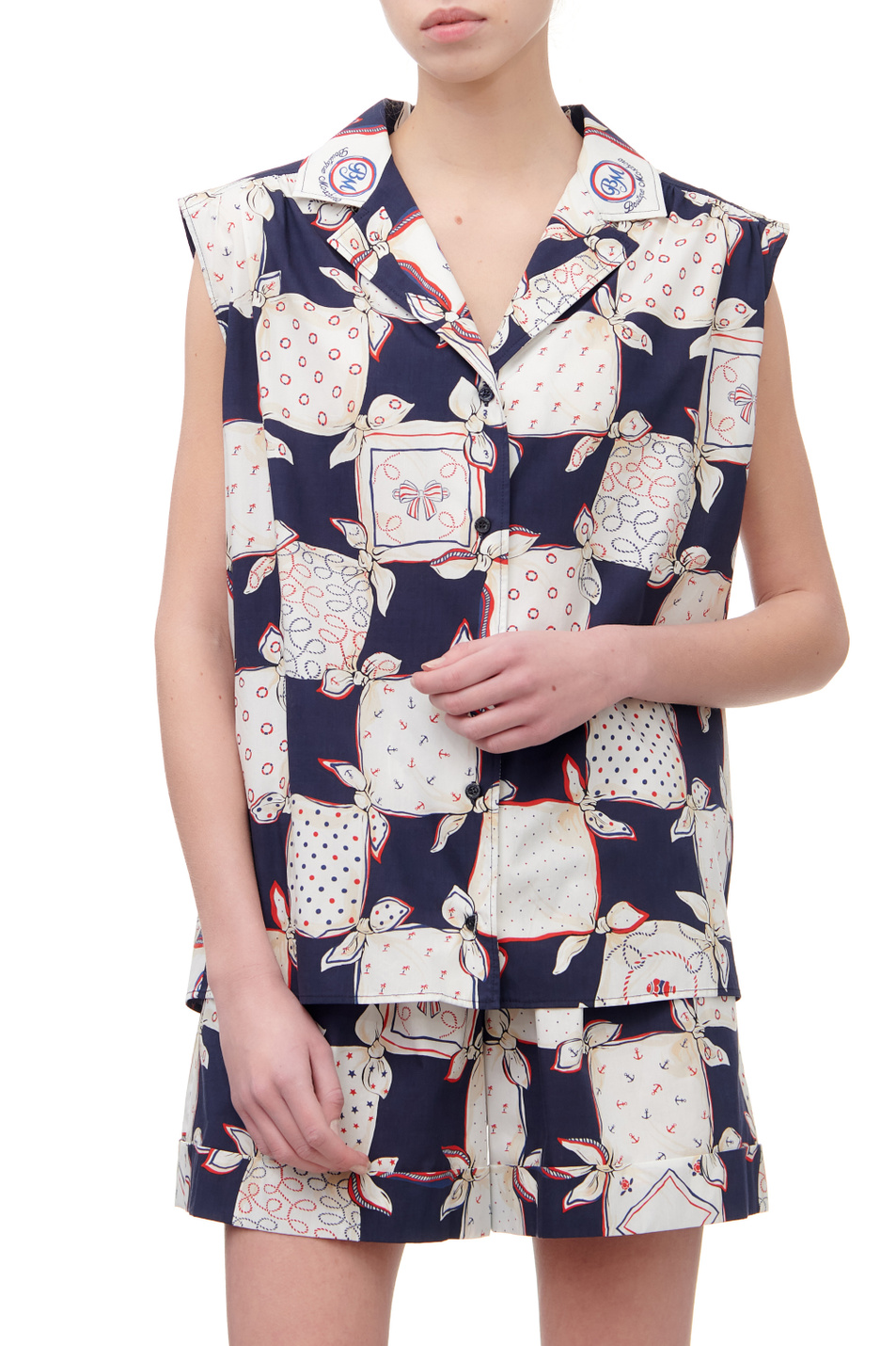Женский Moschino Рубашка без рукавов из натурального хлопка (цвет ), артикул A0218-1155 | Фото 4
