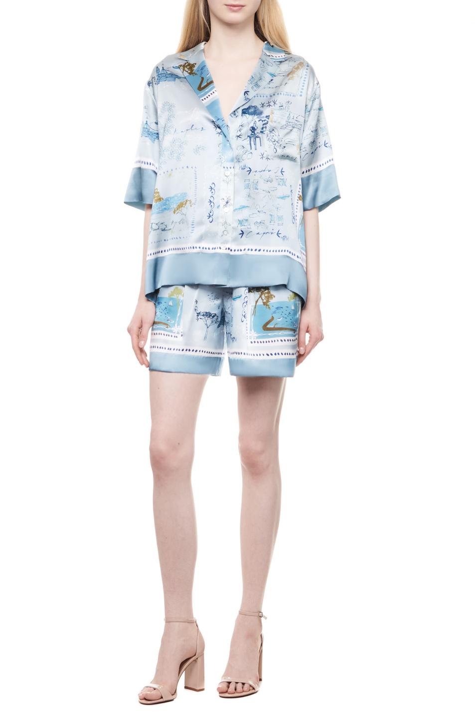 Женский Kiton Рубашка из натурального шелка с принтом (цвет ), артикул D57470K0978C2000H | Фото 3