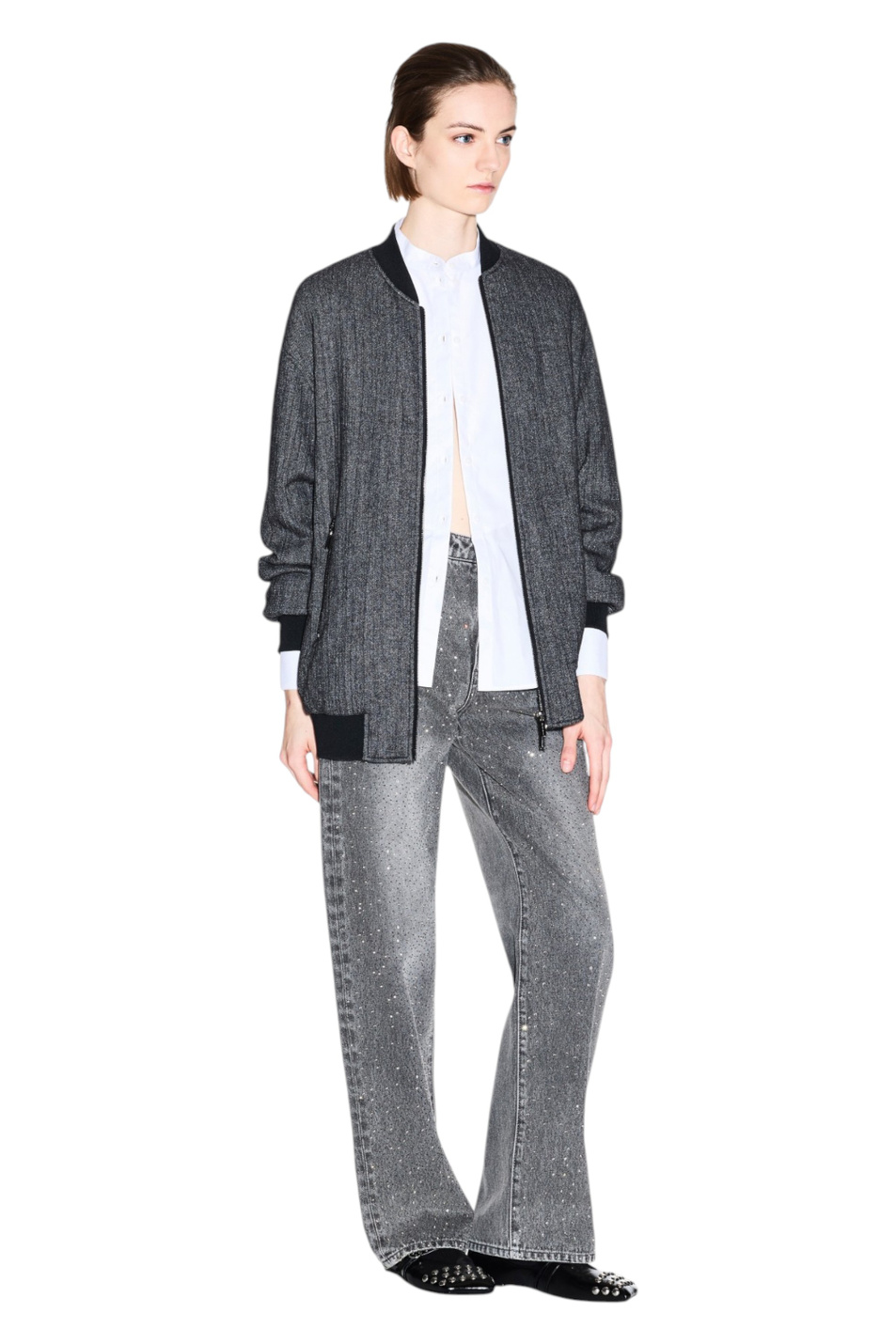 Женский Armani Exchange Джинсы с отделкой стразами (цвет ), артикул XW000100-AF25772 | Фото 3
