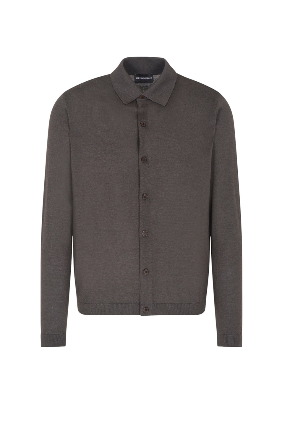 Джемпер поло из шерсти|Основной цвет:Коричневый Мужской Emporio Armani Джемпер поло из шерсти (цвет ), артикул EM001959-AF14114 | Фото 1