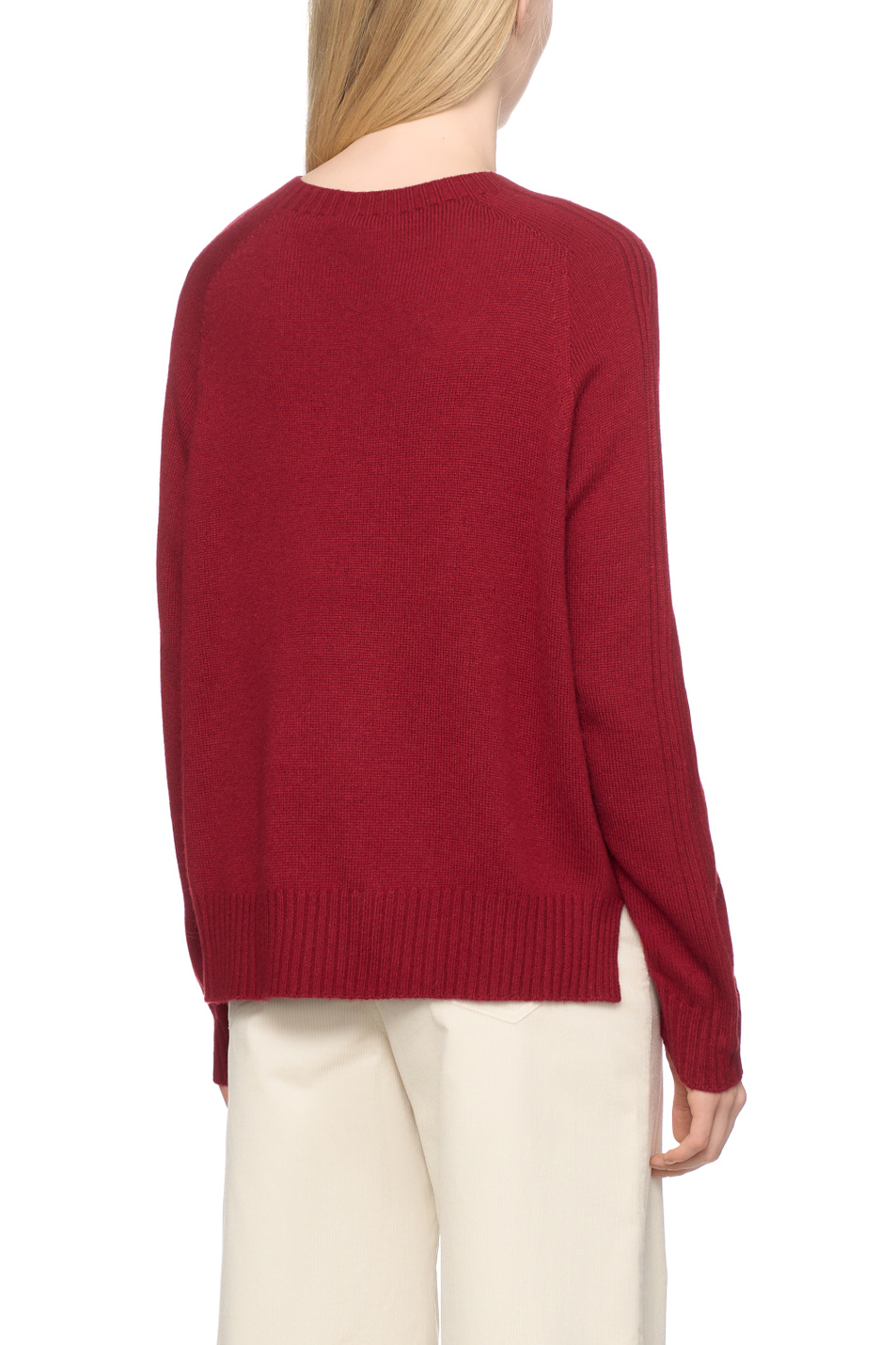 Джемпер из смесовой шерсти|Основной цвет:Бордовый Женский Liu Jo Джемпер из смесовой шерсти (цвет ), артикул MF5444MS76L | Фото 5