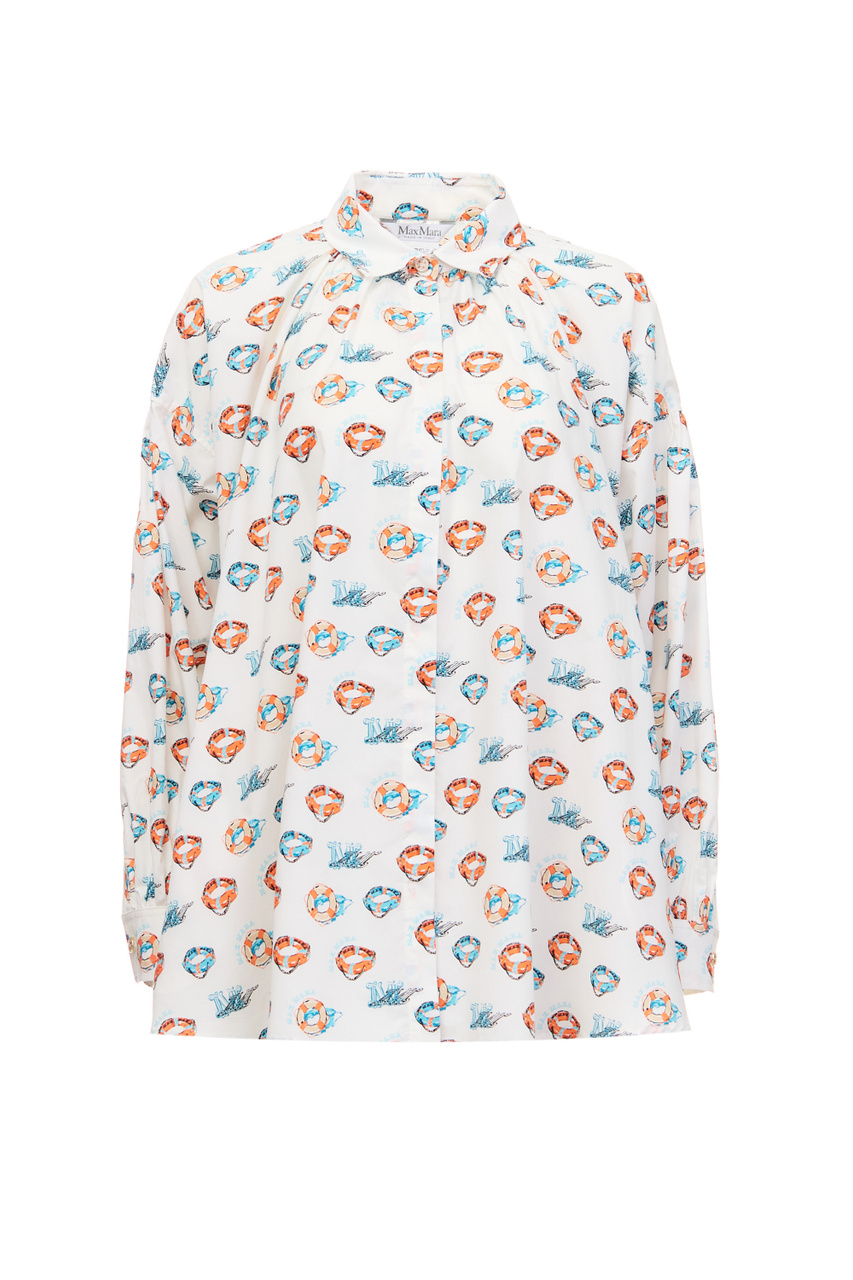 Рубашка RABAT из натурального хлопка с принтом|Основной цвет:Разноцветный|Артикул:2311910132 | Фото 1