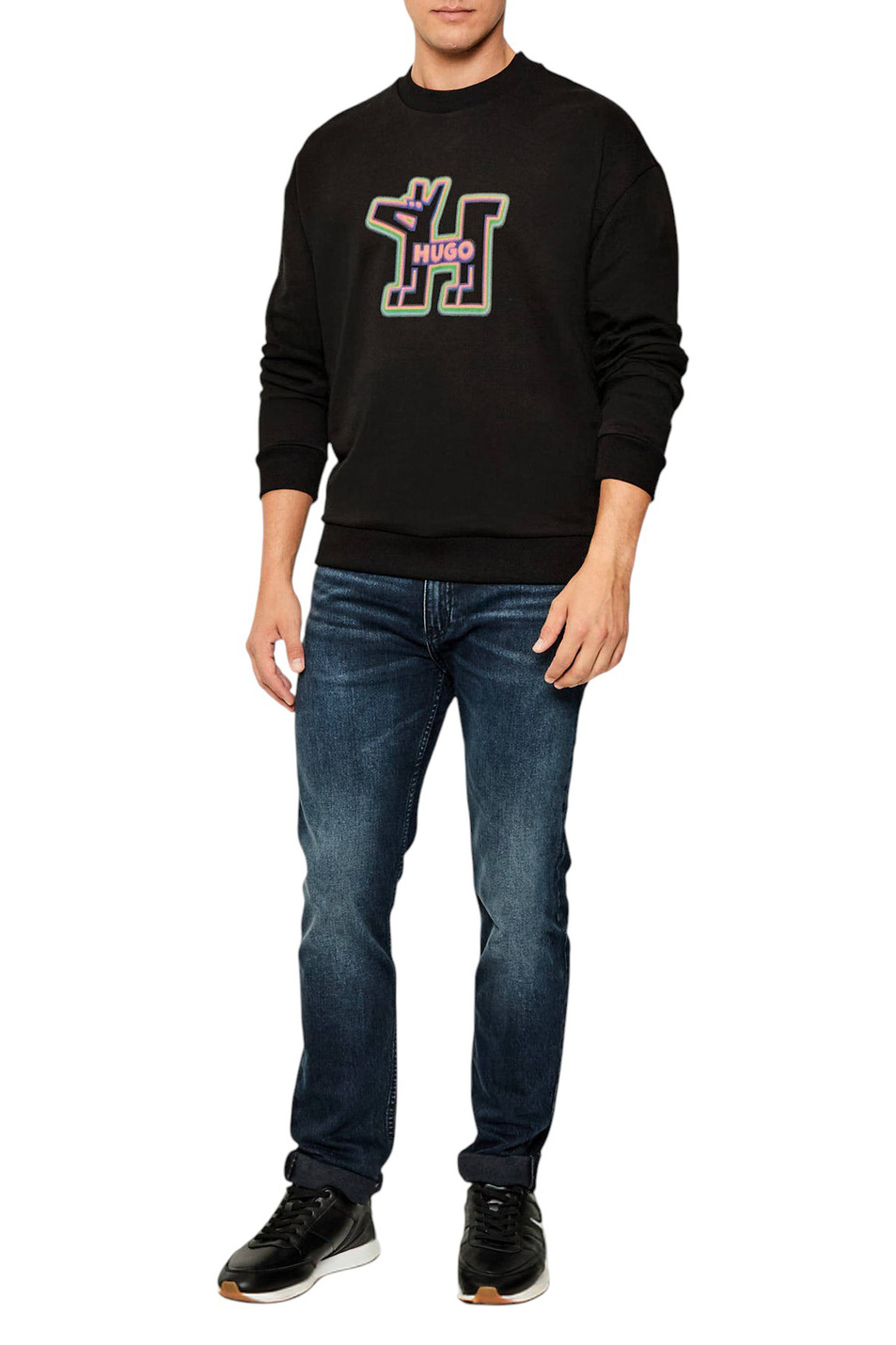 Мужской HUGO Свитшот Newirex с принтом (цвет ), артикул 50549213 | Фото 3