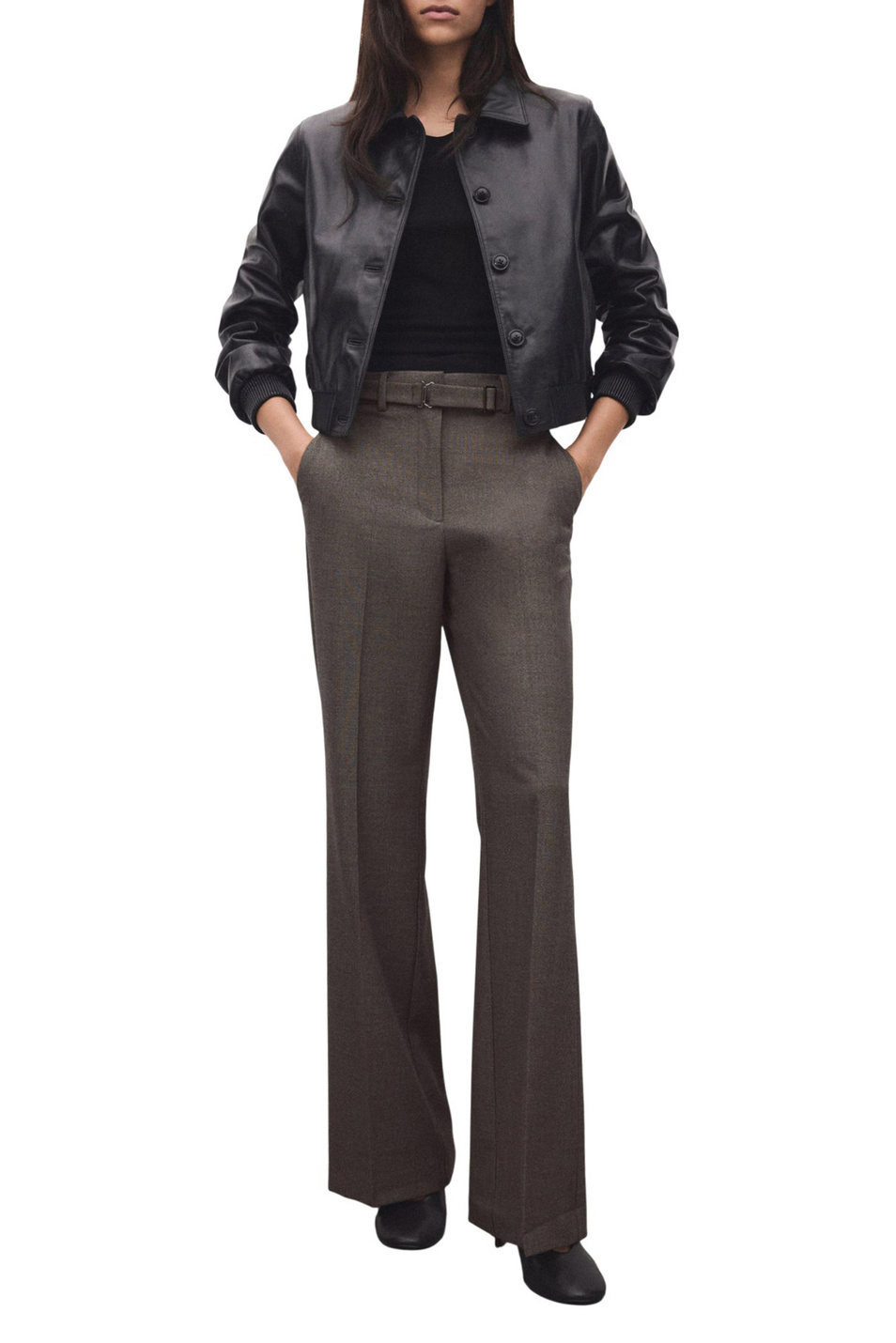 Женский Mango Брюки CARLOTA прямого кроя с поясом (цвет ), артикул 27081268 | Фото 2