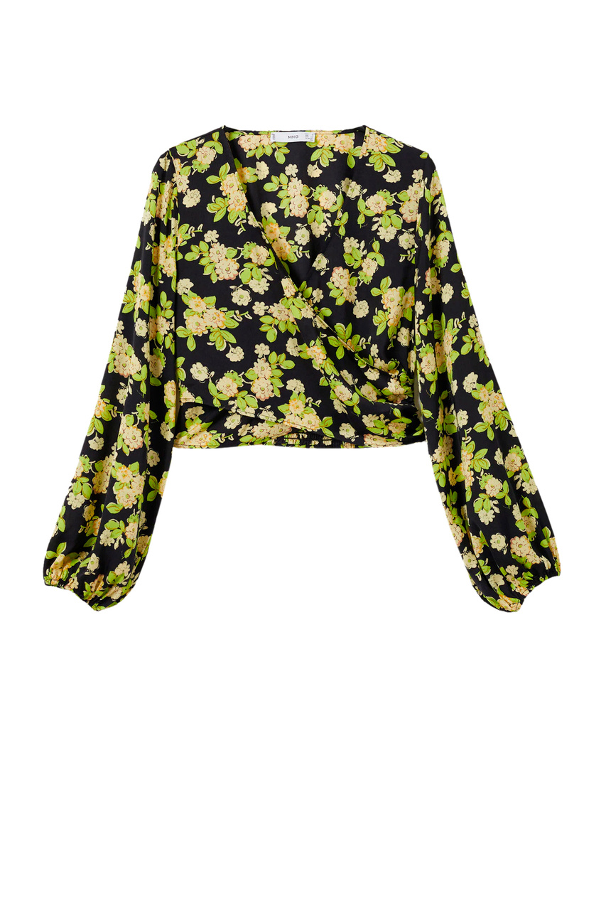 Блузка BEA с цветочным принтом|Основной цвет:Черный|Артикул:27053267 | Фото 1