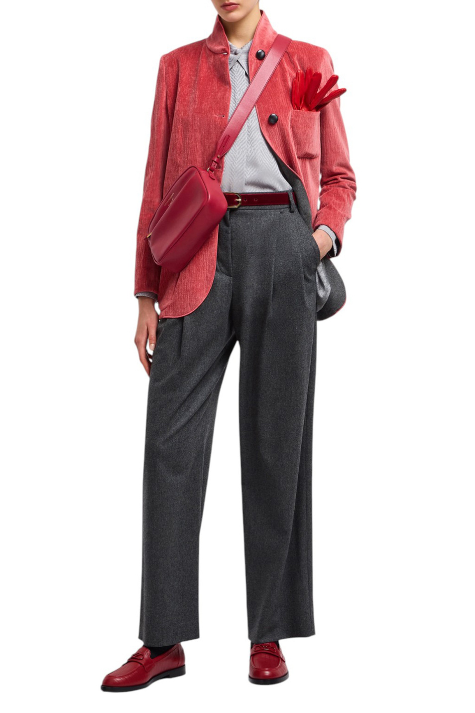 Женский Emporio Armani Брюки из смесовой шерсти (цвет ), артикул EW002215-TE10537 | Фото 2