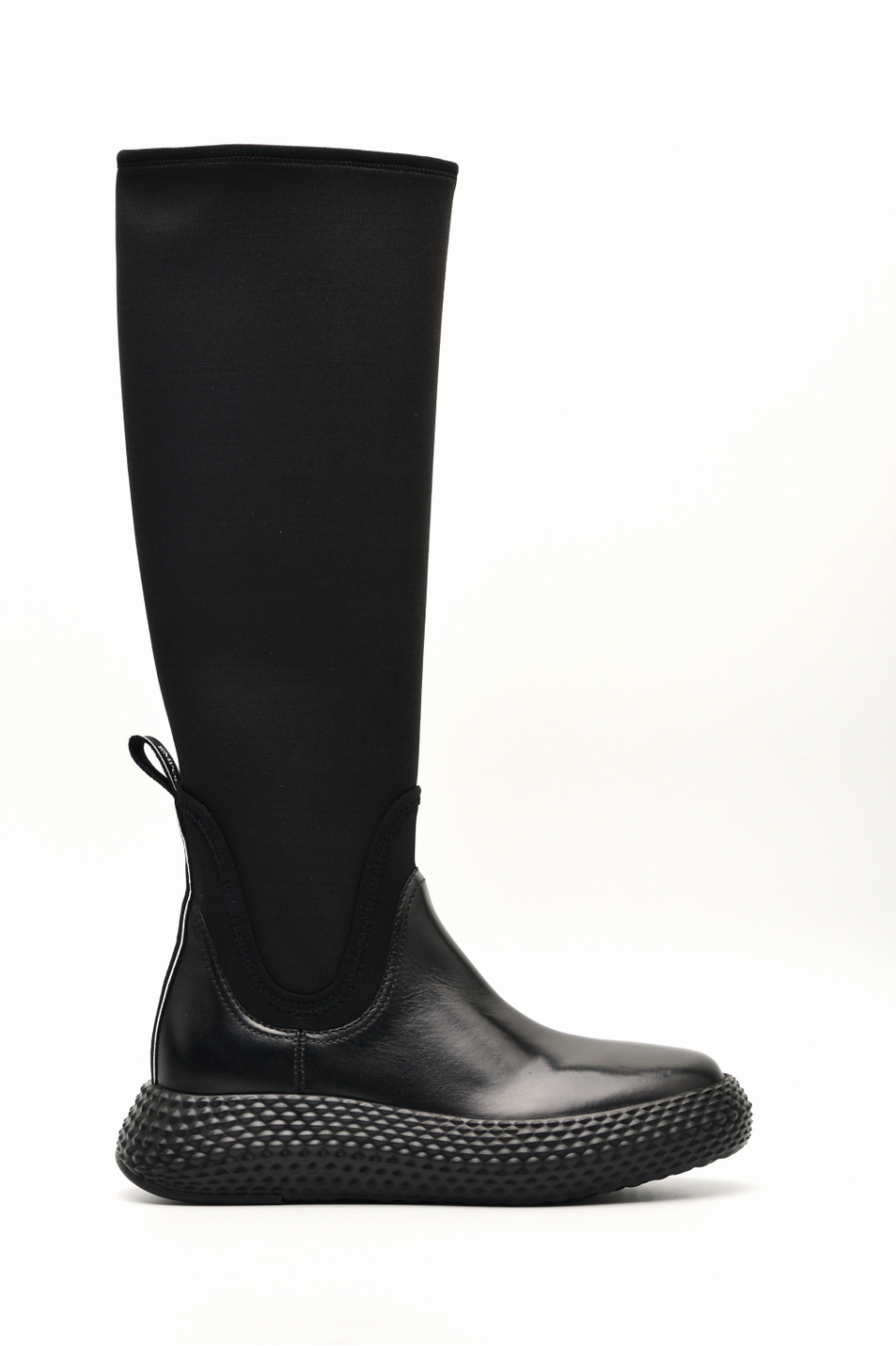 Женский Emporio Armani Сапоги из натуральной кожи и неопрена (цвет ), артикул X3O197-XM077 | Фото 1
