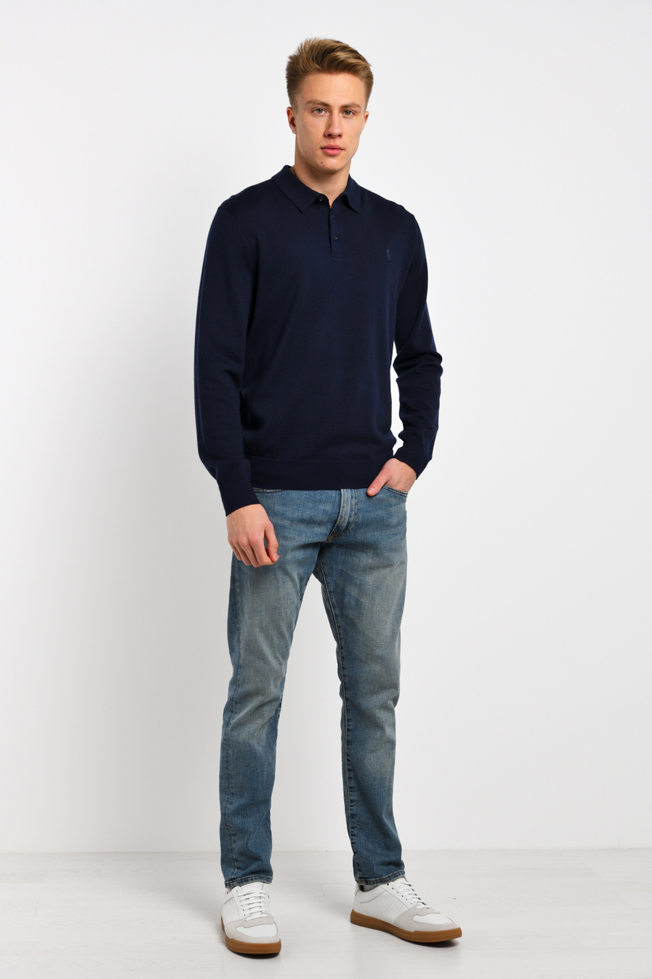 Мужской Polo Ralph Lauren Джемпер поло из натуральной шерсти (цвет ), артикул 710716489001 | Фото 2