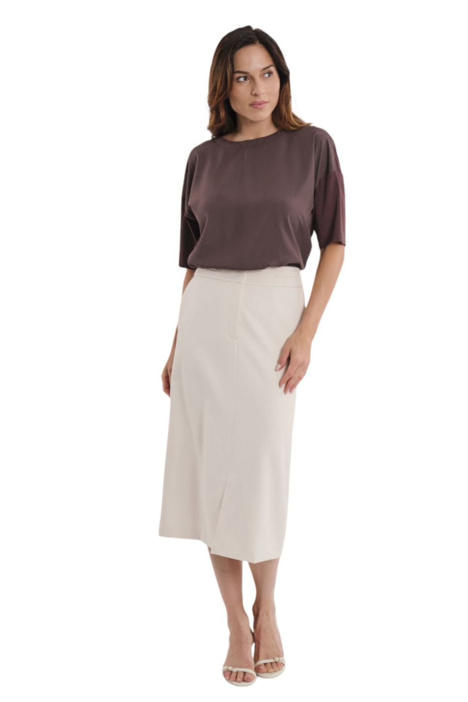 Блузка однотонная|Основной цвет:Коричневый Женский Gerry Weber Блузка однотонная (цвет ), артикул N71952 | Фото 3