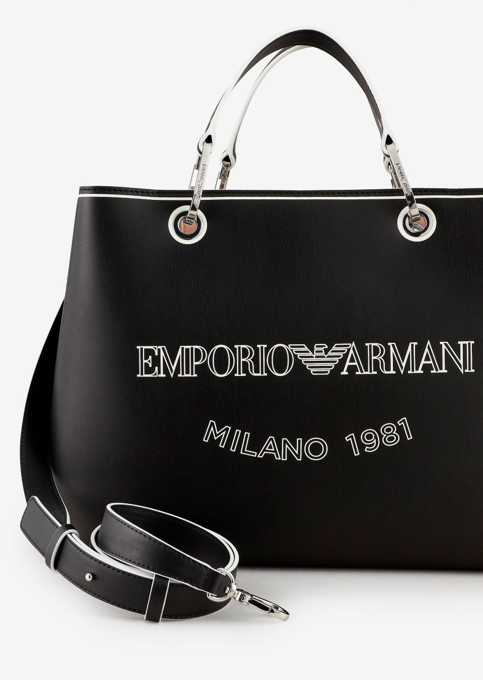 Emporio Armani Сумка-шоппер из искусственной кожи наппа с логотипом (цвет ), артикул Y3D202-Y270E | Фото 6