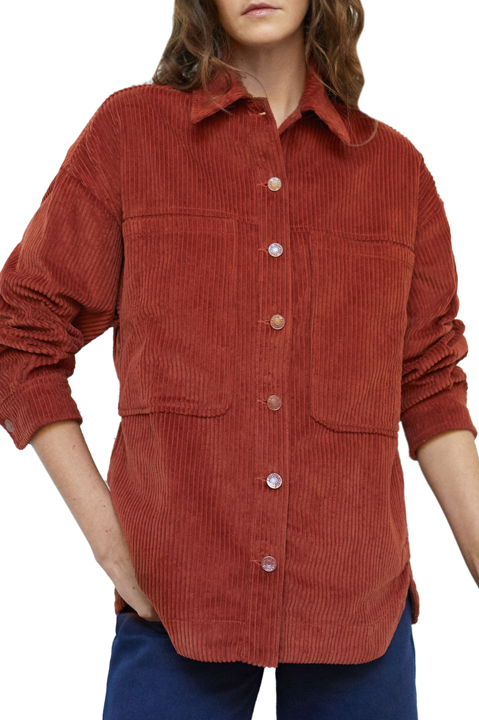 Parfois Вельветовая однотонная рубашка (цвет ), артикул 193449 | Фото 3