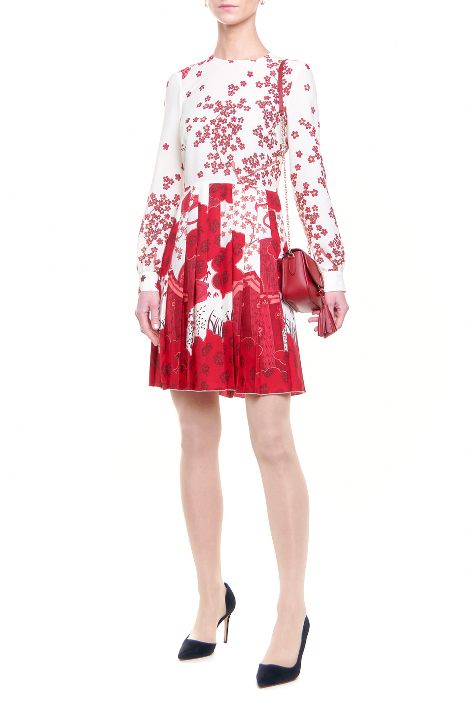 Red Valentino Платье с плиссировкой и принтом (цвет ), артикул VR3VAW805S0 | Фото 2