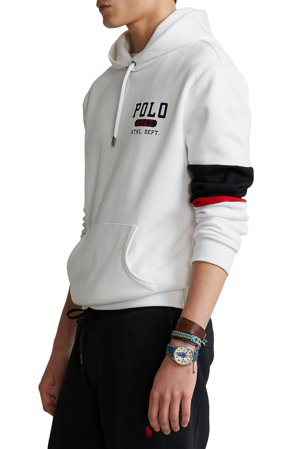 Polo Ralph Lauren Худи с контрастными элементами и логотипом на груди (цвет ), артикул 710851239001 | Фото 3