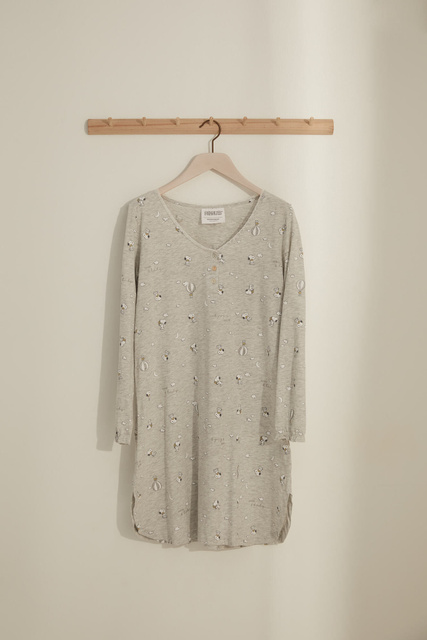 Ночная рубашка для беременных Snoopy|Основной цвет:Серый|Артикул:3638332 | Фото 1
