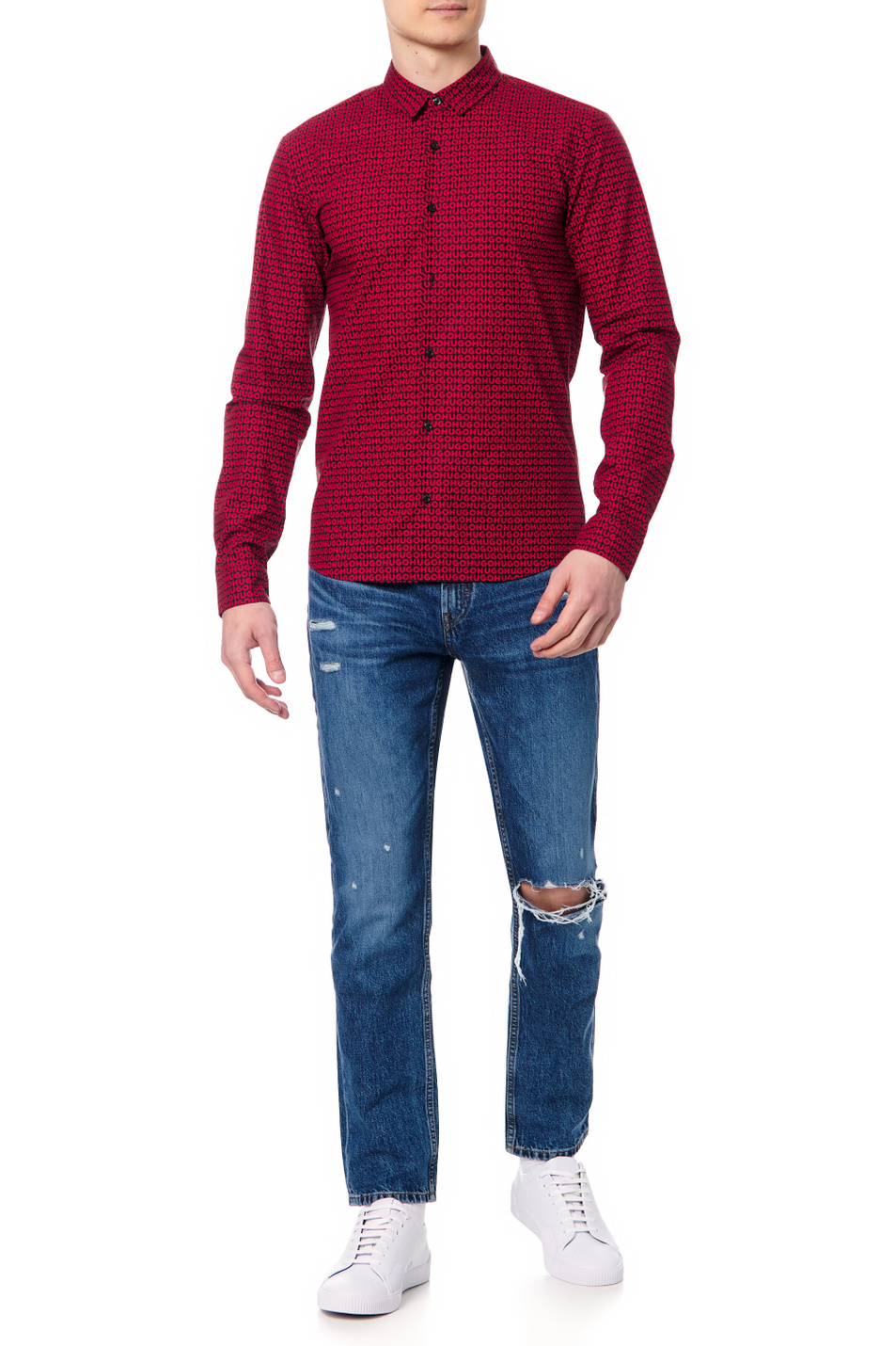 HUGO Рубашка облегающего кроя с принтом (цвет ), артикул 50472864 | Фото 2