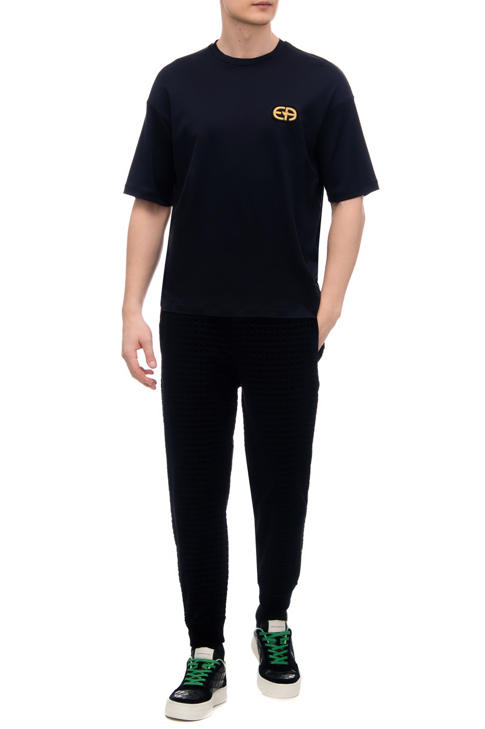 Мужской Emporio Armani Брюки с рельефным узором (цвет ), артикул 6L1P99-1JJWZ | Фото 2
