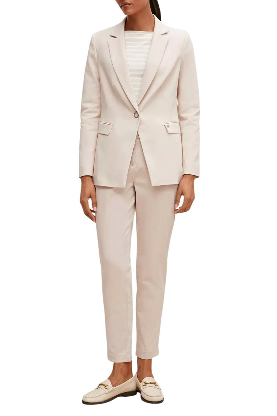 Пиджак однотонный|Основной цвет:Кремовый Женский Comma Пиджак однотонный (цвет ), артикул 2110865 | Фото 2