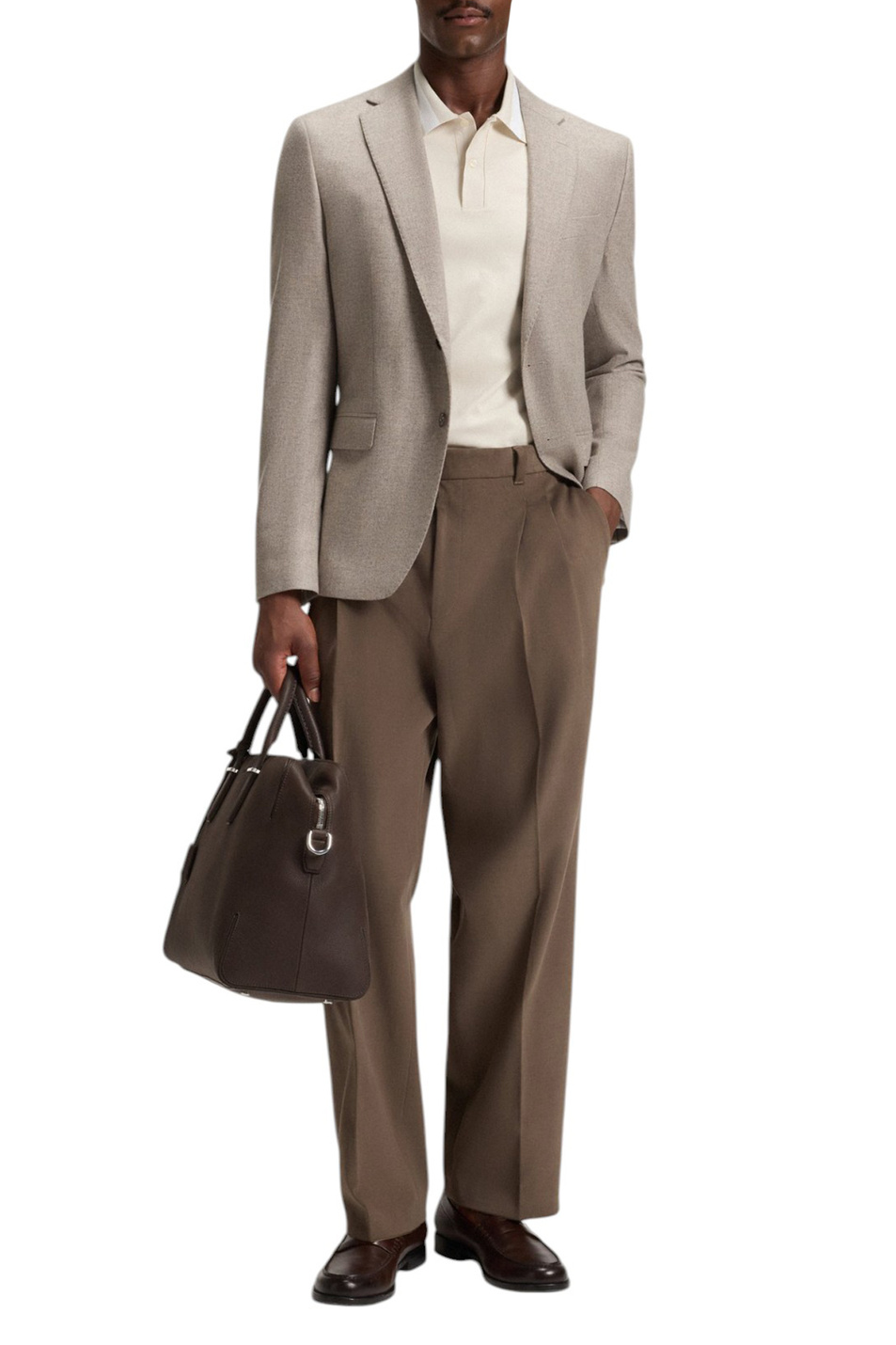 Поло Phillipson из хлопка|Основной цвет:Кремовый Мужской BOSS Поло Phillipson из хлопка (цвет ), артикул 50543865 | Фото 2