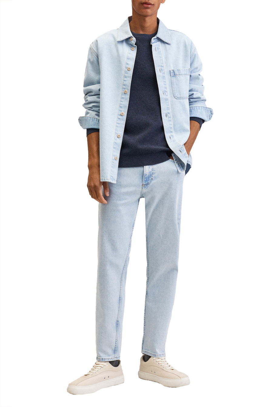 Mango Man ❤ мужские джинсы ben из эластичного хлопка со скидкой 40%,  голубой цвет, размер , цена 119.99 BYN