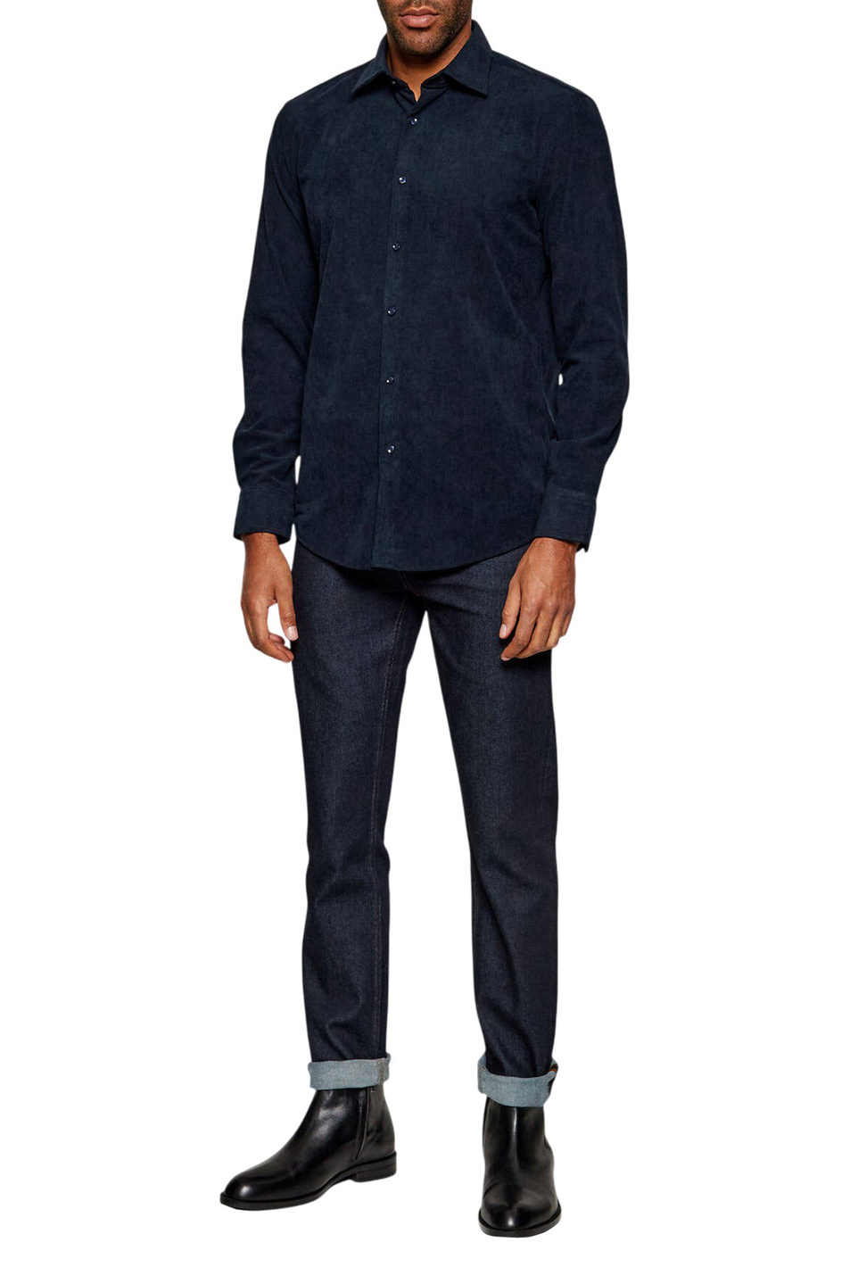 Мужской BOSS Рубашка JOE однотонная (цвет ), артикул 50550679 | Фото 2