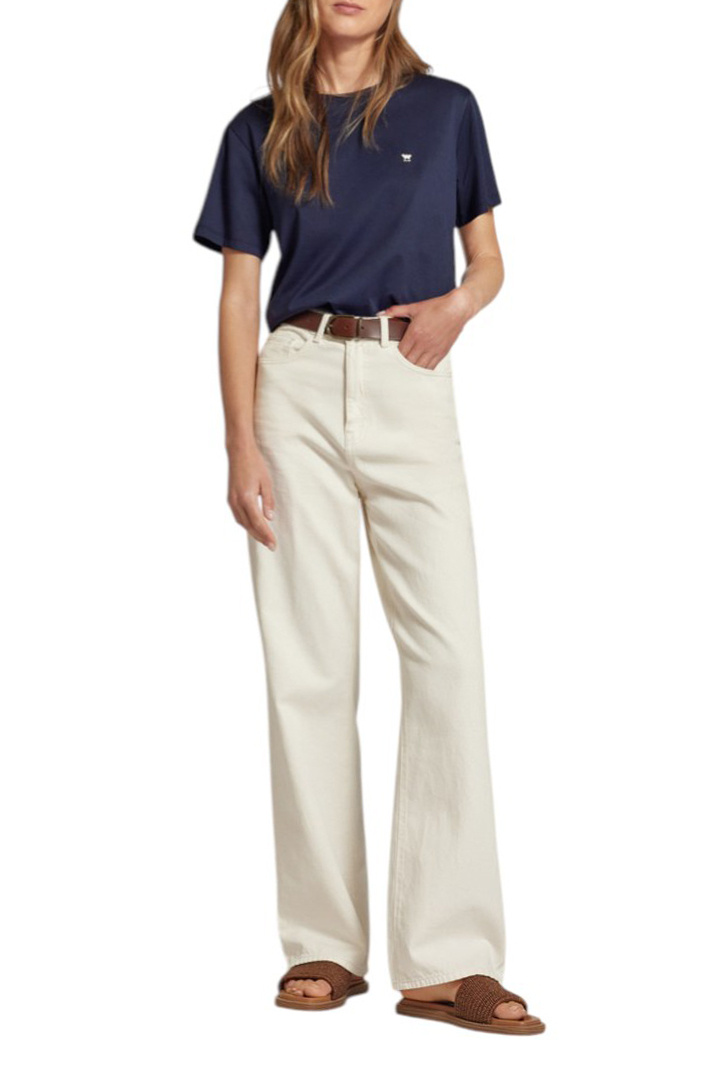 Женский Weekend Max Mara Футболка VENACO однотонная (цвет ), артикул 2525976021 | Фото 3