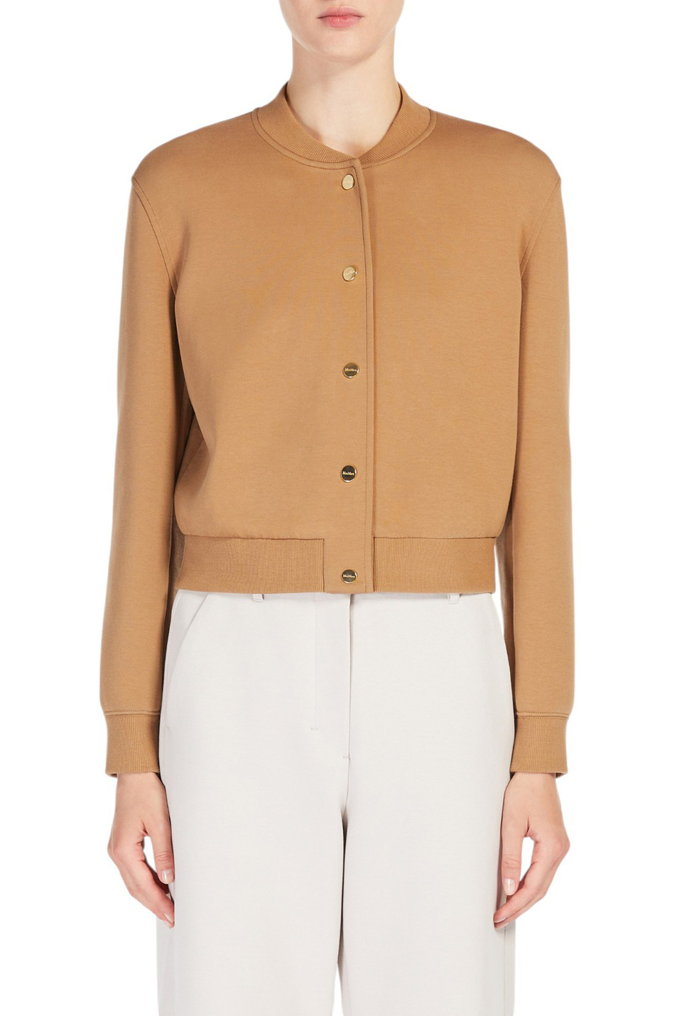 Женский Max Mara Бомбер BARBARA однотонный (цвет ), артикул 2519911033 | Фото 3