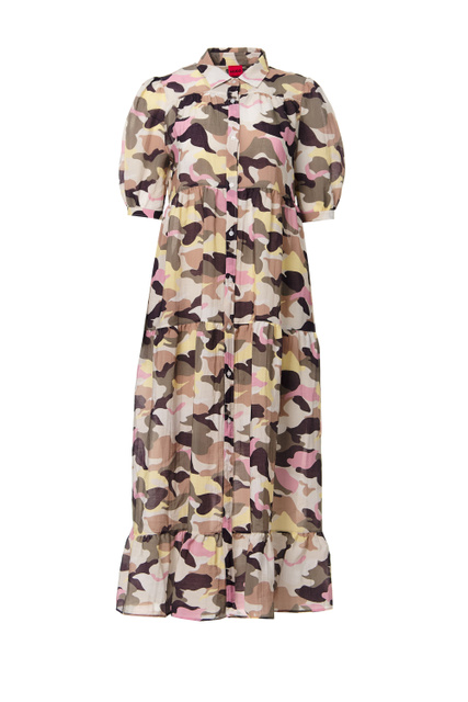 Платье-рубашка с принтом|Основной цвет:Мультиколор|Артикул:50467575 | Фото 1