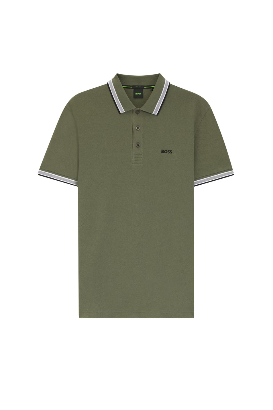 Поло Paddy из натурального хлопка|Основной цвет:Зеленый Мужской BOSS Поло Paddy из натурального хлопка (цвет ), артикул 50469055 | Фото 1