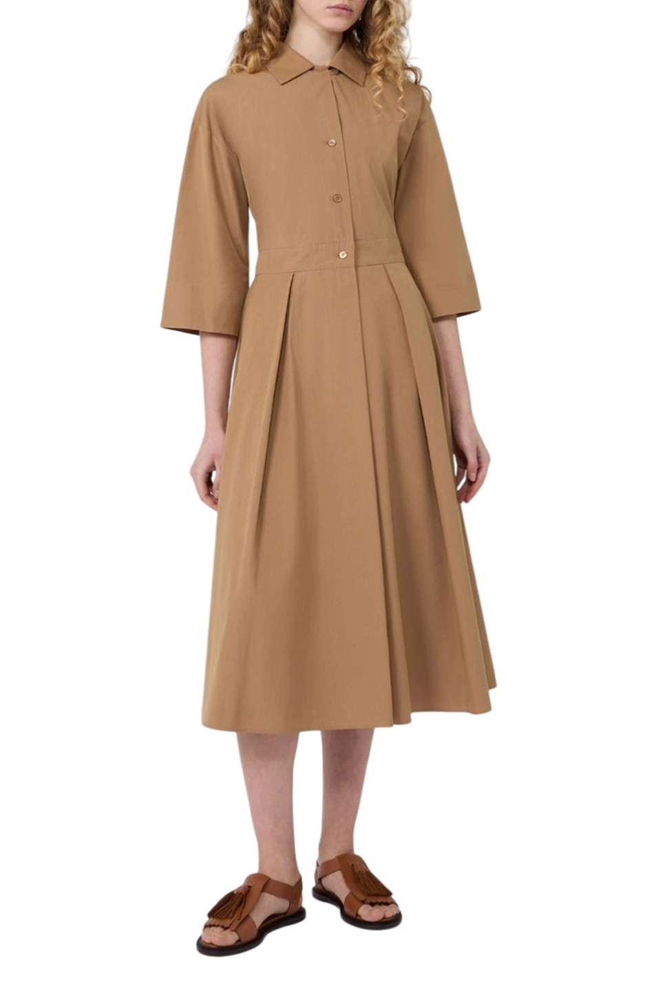 Женский Weekend Max Mara Платье-рубашка PADANA из хлопка (цвет ), артикул 2615221062 | Фото 2