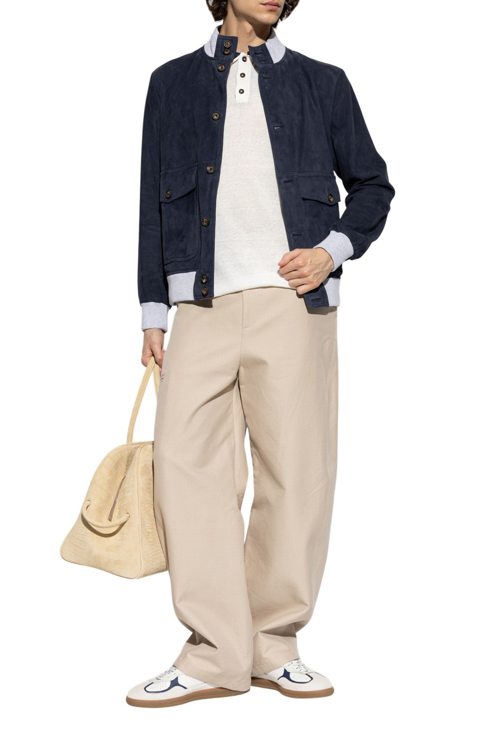 Поло прямого кроя|Основной цвет:Белый Мужской Eleventy Поло прямого кроя (цвет ), артикул M76POLM01-MAG0M059 | Фото 2