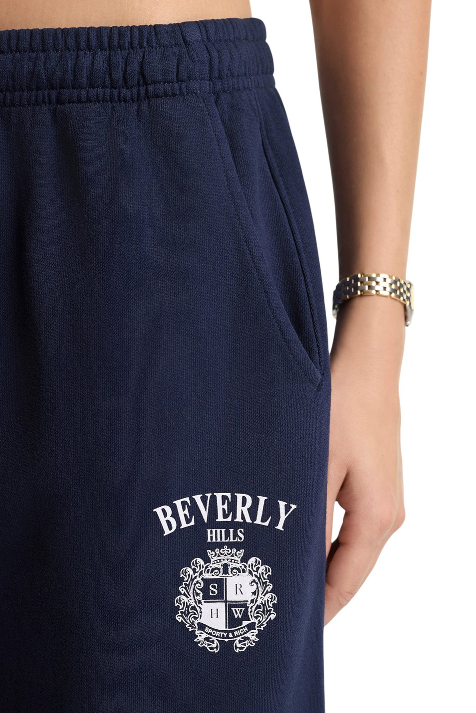 Женский Sporty & Rich Брюки BH Crest из хлопка (цвет ), артикул PA05564256BL106 | Фото 4