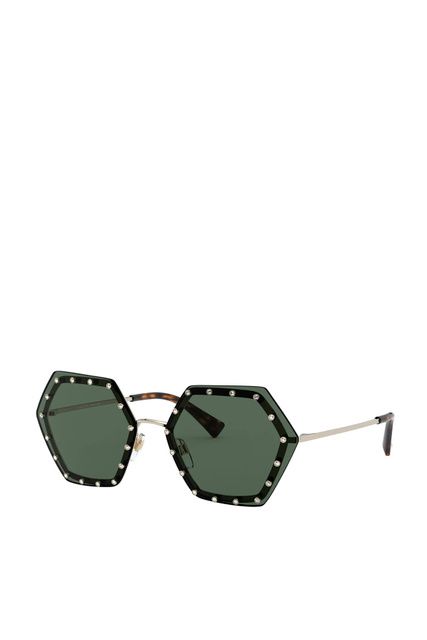 Солнцезащитные очки 0VA2035 со стразами|Основной цвет:Зеленый|Артикул:0VA2035 | Фото 1