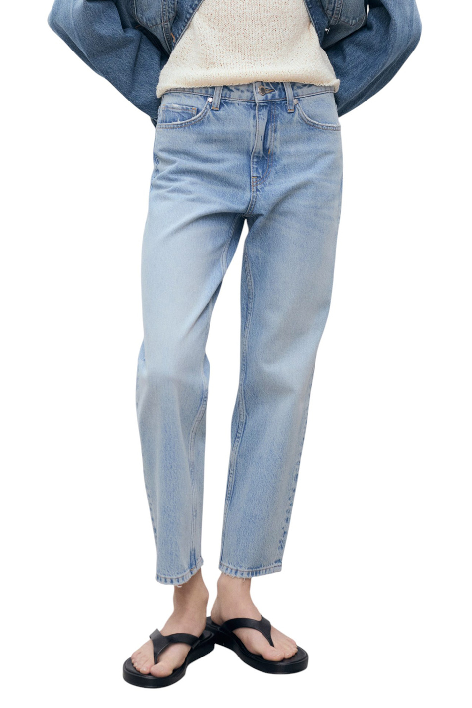 Женский Mango Джинсы BLANCA из хлопка (цвет ), артикул 87056369 | Фото 3