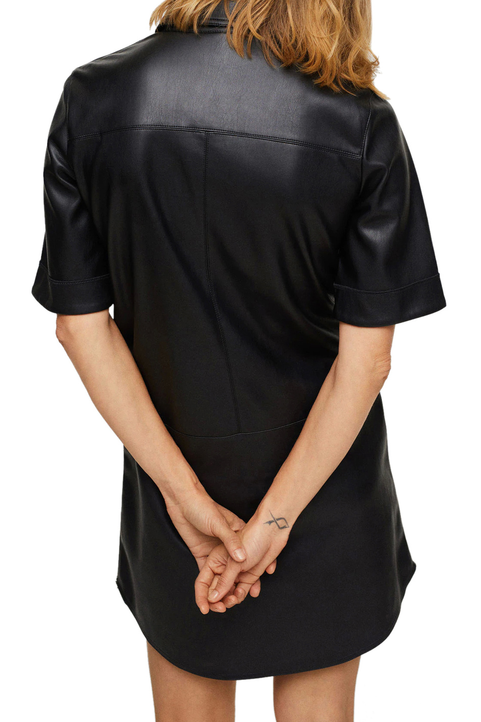 Женский Mango Платье-рубашка PAOLA из искусственной кожи (цвет ), артикул 17045914 | Фото 3